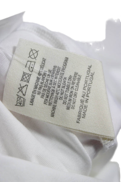 Loulou Studio Women Basic Sleeveless Pima Cotton Tank White Round Neck Size XS