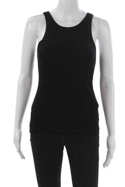 Toteme Womens Basic Sleeveless Tank Black Organic Cotton Round Neck Size S