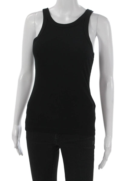 Toteme Womens Basic Sleeveless Tank Black Organic Cotton Round Neck Size S