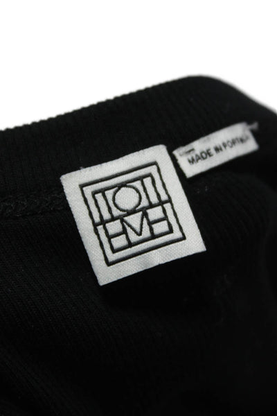 Toteme Womens Basic Sleeveless Tank Black Organic Cotton Round Neck Size S
