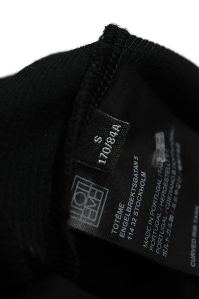 Toteme Womens Basic Sleeveless Tank Black Organic Cotton Round Neck Size S