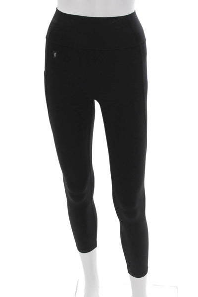 On Cloud Womens Cropped Black Polyester Blend Leggings Size S