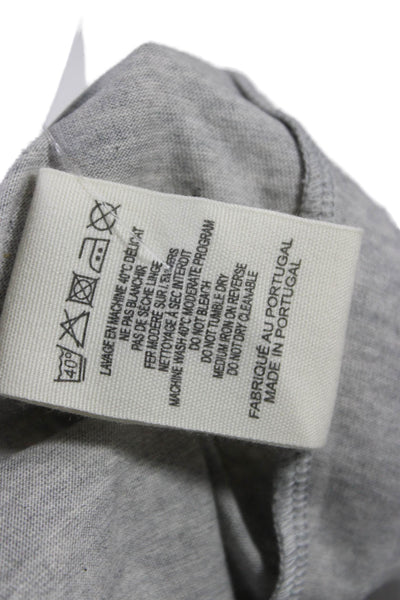 Loulou Studio Womens Basic Pima Cotton Gray Tank Round Neck Size XS