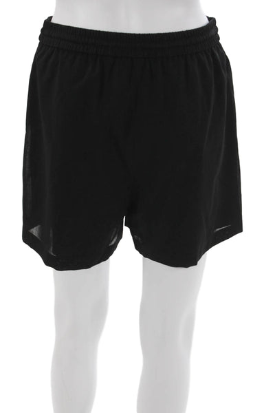 Theory Womens Sweat Shorts Black Drawstring 69% Cotton Size 0P