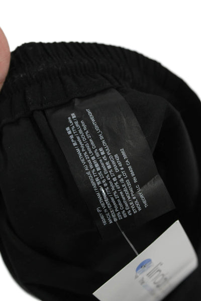 Theory Womens Sweat Shorts Black Drawstring 69% Cotton Size 0P