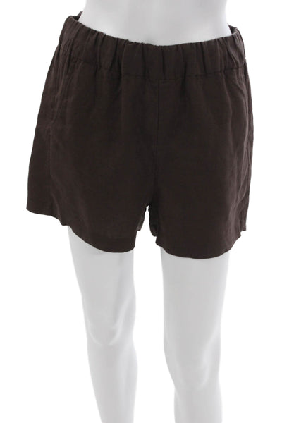 J Crew Women Casual Linen Shorts Brown Size XS