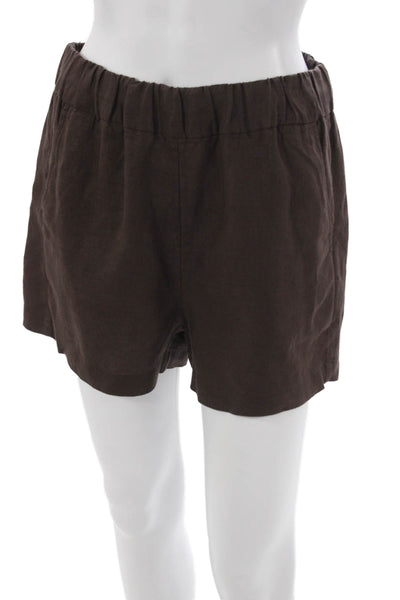 J Crew Women Casual Linen Shorts Brown Size XS