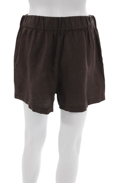 J Crew Women Casual Linen Shorts Brown Size XS