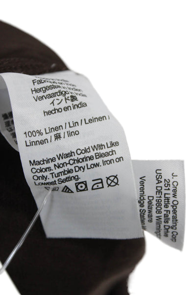 J Crew Women Casual Linen Shorts Brown Size XS