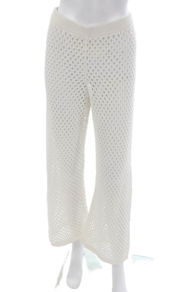J Crew Womens White Cotton Pull On Pants Solid Spring Size S