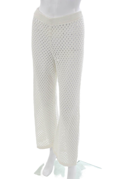 J Crew Womens White Cotton Pull On Pants Solid Spring Size S