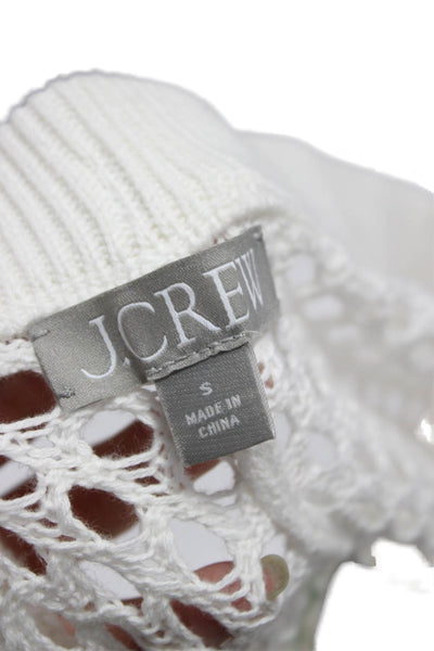 J Crew Womens White Cotton Pull On Pants Solid Spring Size S