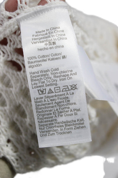 J Crew Womens White Cotton Pull On Pants Solid Spring Size S