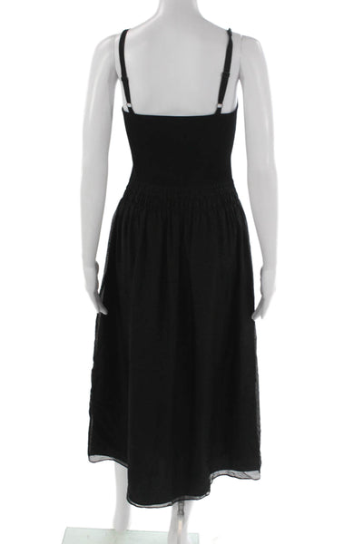 Vince Womens Black Tencel Lyocell Slip Dress Square Neck Sleeveless Size XS