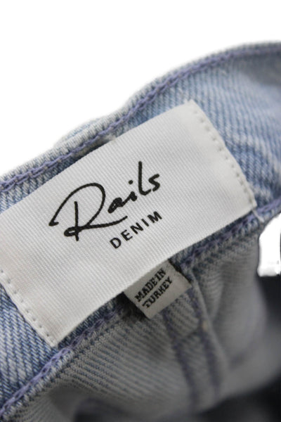 Rails Womens Bermuda Shorts Blue Drawstring Cotton Size 25