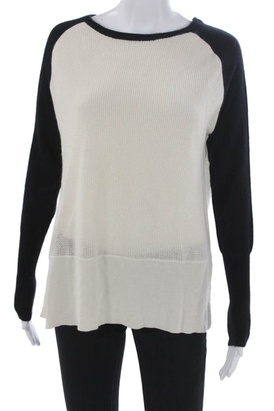 Loma London Womens Pullover Sweater Cashmere Black Crewneck Long Sleeve Size XS