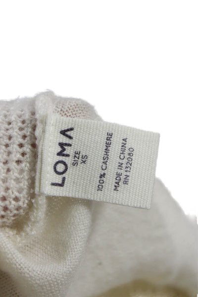 Loma London Womens Pullover Sweater Cashmere Black Crewneck Long Sleeve Size XS