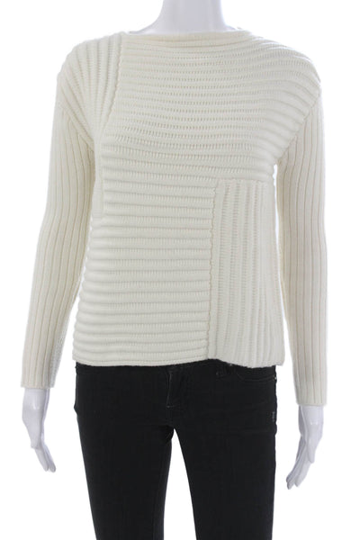 Raoul Womens Ivory Nylon Boat Neck Solid Long Sleeve Pullover Size XS