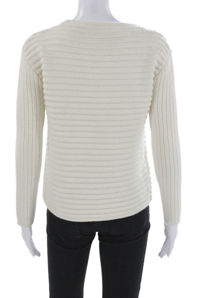 Raoul Womens Ivory Nylon Boat Neck Solid Long Sleeve Pullover Size XS