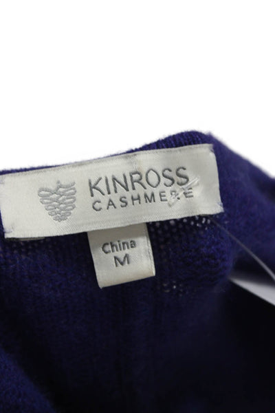 Kinross Cashmere Women Tunic Purple Cowl Neck Sleeveless Size M