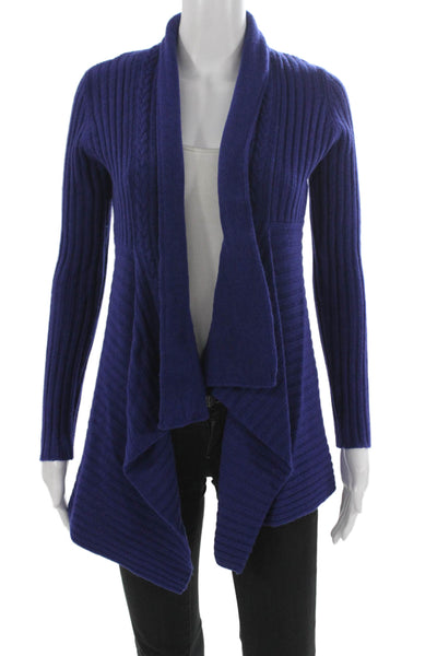 Autumn Cashmere Women Cashmere Purple Cardigan Long Sleeve Size XS