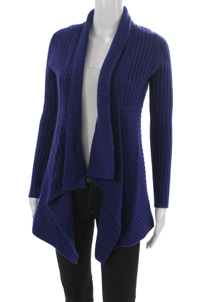 Autumn Cashmere Women Cashmere Purple Cardigan Long Sleeve Size XS
