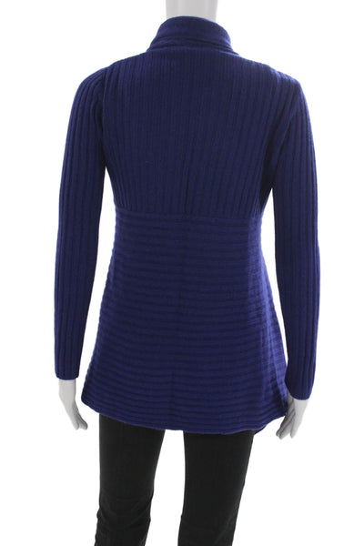 Autumn Cashmere Women Cashmere Purple Cardigan Long Sleeve Size XS