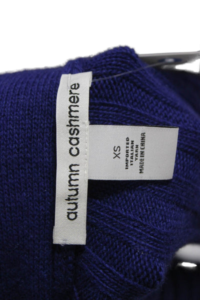Autumn Cashmere Women Cashmere Purple Cardigan Long Sleeve Size XS