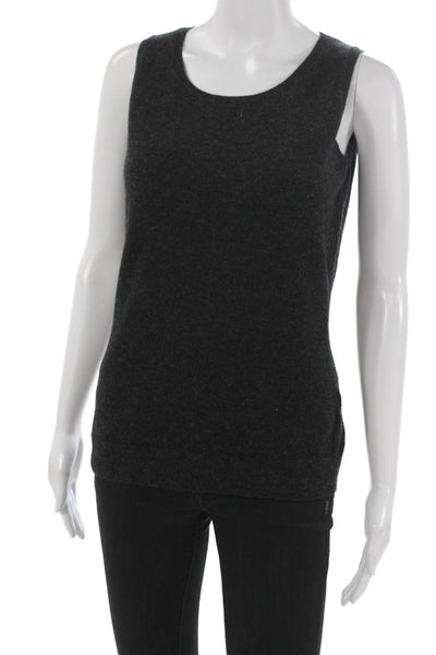 Lafayette 148 New York Women Gray Wool Basic Tank Sleeveless Size S