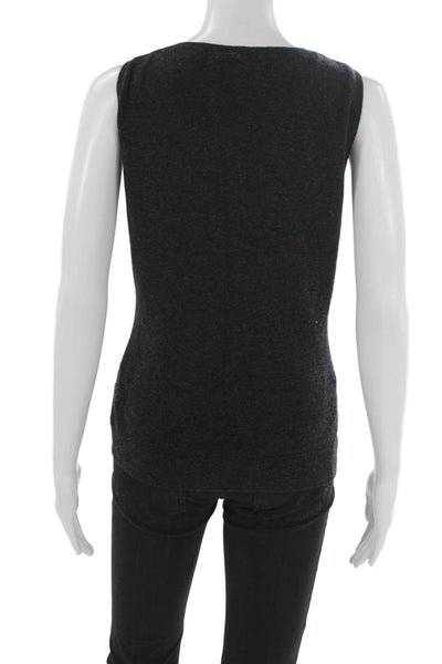 Lafayette 148 New York Women Gray Wool Basic Tank Sleeveless Size S