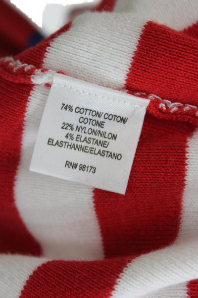 W by Worth Womens Red Striped Boat Neck Pullover Sweater Long Sleeve Size S