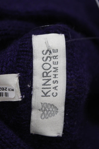 Kinross Cashmere Women Purple Pullover Sweater Cowl Neck Long Sleeve Size S