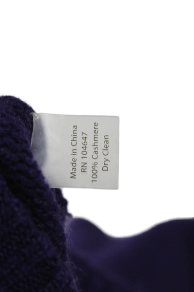 Kinross Cashmere Women Purple Pullover Sweater Cowl Neck Long Sleeve Size S