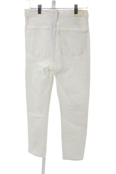 Citizens of Humanity Women Skinny Jeans White Cotton High Rise Size 26