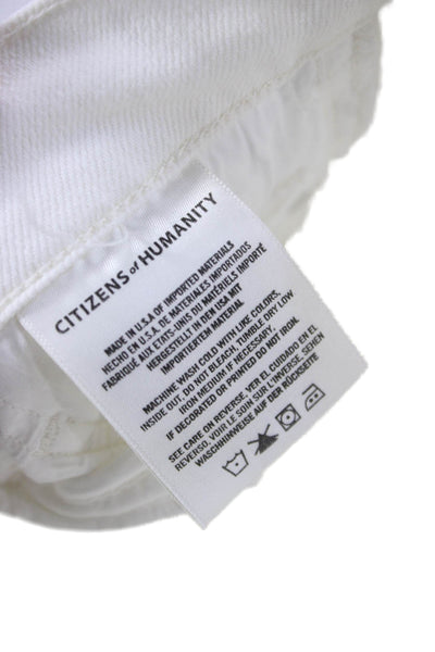 Citizens of Humanity Women Skinny Jeans White Cotton High Rise Size 26