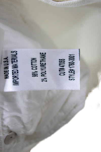 Citizens of Humanity Women Skinny Jeans White Cotton High Rise Size 26