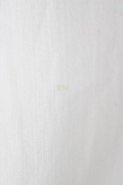Frame Womens Skinny White High Rise Cotton Blend Jeans Size 27