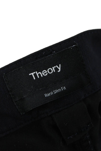 Theory Mens Dress Pants Black Nylon Button Fly Size 31