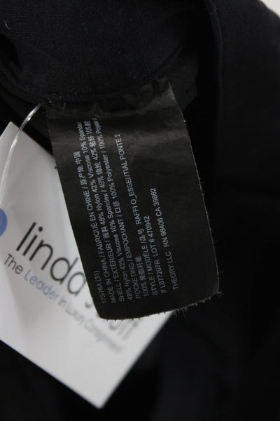 Theory Mens Dress Pants Black Nylon Button Fly Size 31