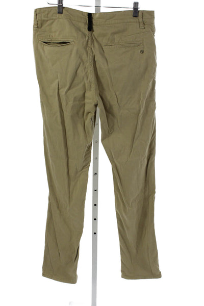 Rag & Bone Mens Chino Pants Beige Button Fly 98% Cotton 2% Spandex Size 32