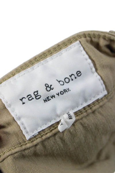 Rag & Bone Mens Chino Pants Beige Button Fly 98% Cotton 2% Spandex Size 32