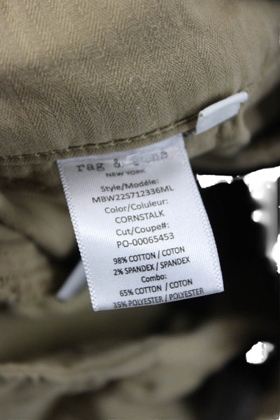 Rag & Bone Mens Chino Pants Beige Button Fly 98% Cotton 2% Spandex Size 32