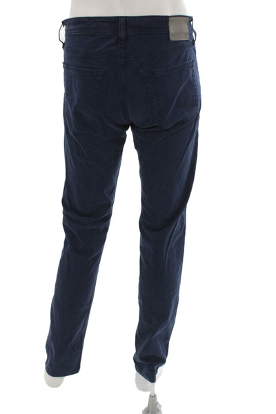 AG Mens Straight Jeans Blue Cotton Button Fly 34in Size 32