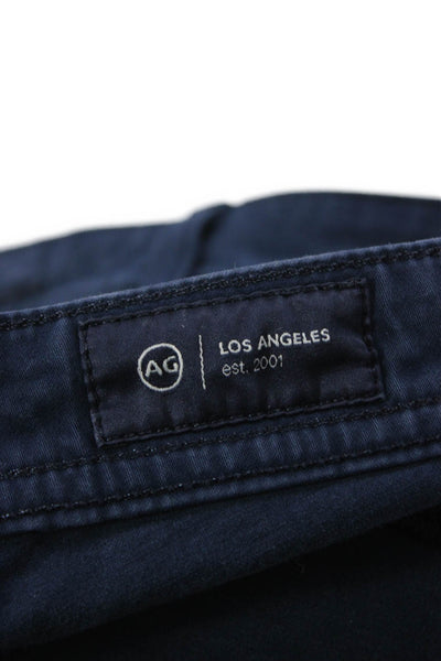 AG Mens Straight Jeans Blue Cotton Button Fly 34in Size 32