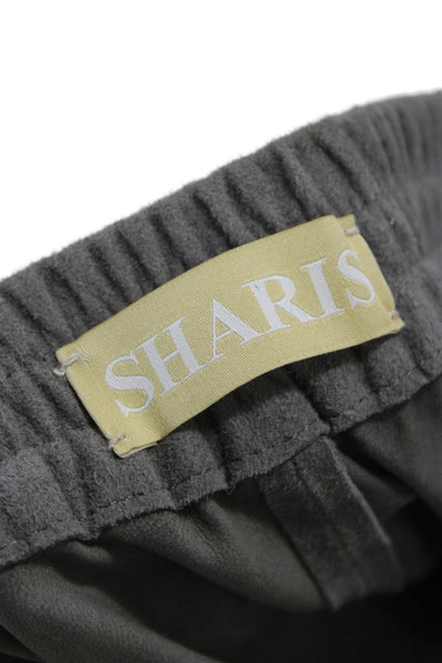 Sharis Women Velour Gray Pull On Sweatpants Size 42
