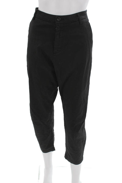 Masons Men Jogger Pants Black Cotton Button Size 40