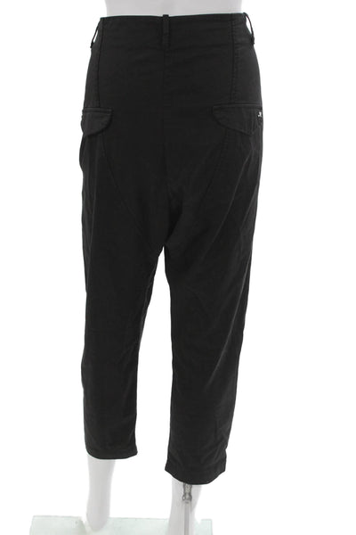 Masons Men Jogger Pants Black Cotton Button Size 40