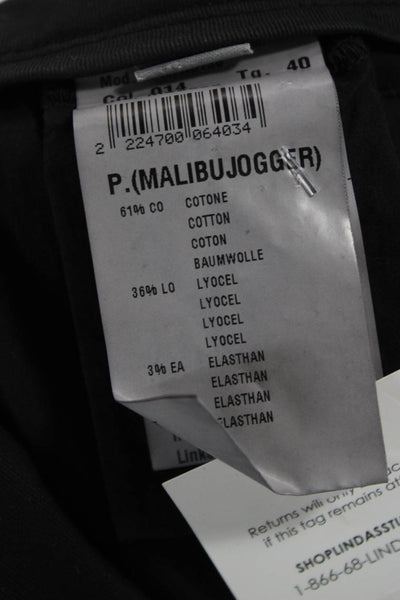 Masons Men Jogger Pants Black Cotton Button Size 40