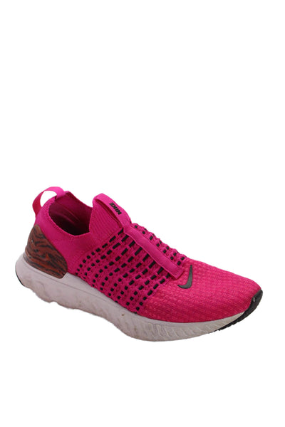 Nike Womens Animal Print Slip On Low Top Sneakers Pink Size 8