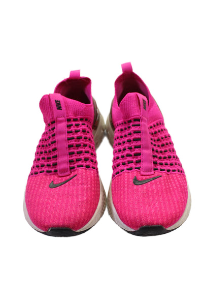 Nike Womens Animal Print Slip On Low Top Sneakers Pink Size 8